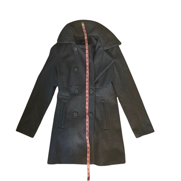 Moda International Wool Blend Gray Peacoat Size 0 GUC - Picture 4 of 6